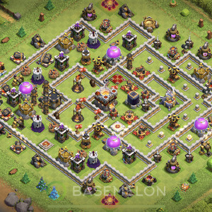 Town Hall Level 11 Farm Base Design 2025, Anti Everything, Hybrid, Layout #1378