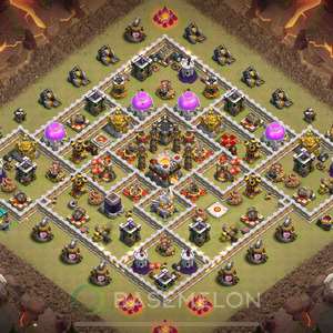 Town Hall Level 11 War Base Design 2025, Anti 2 Stars, Anti Air, Layout #1384