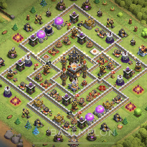 Town Hall Level 11 Trophy/Defense Base Design 2025, Anti 3 Stars, Anti Air, Layout #1400