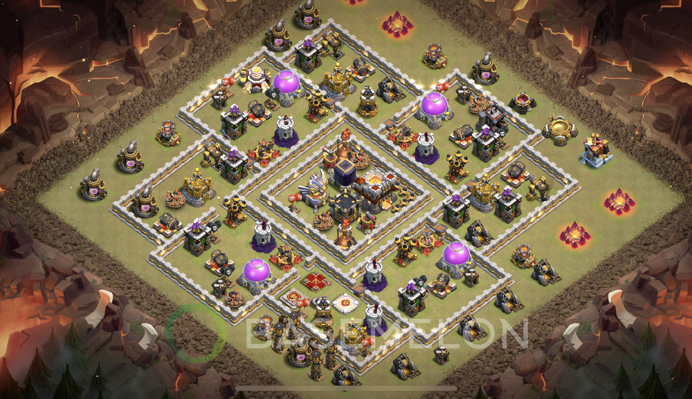 Town Hall Level 11 War Base Design 2025, Anti 3 Stars, Anti Air, Layout #1409