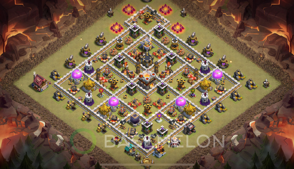 Town Hall Level 11 War Base Design 2025, Max Levels, Legend League, Layout #1496