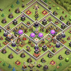 Town Hall Level 11 Farm Base Design, Anti Everything, Hybrid, Layout #159