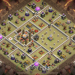Town Hall Level 11 War Base Design 2025, Anti 2 Stars, Anti Everything, Layout #1595
