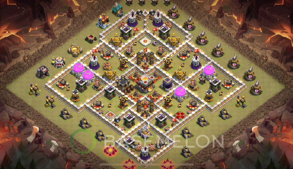 Town Hall Level 11 War Base Design 2025, Anti 3 Stars, Anti Everything, Layout #1626