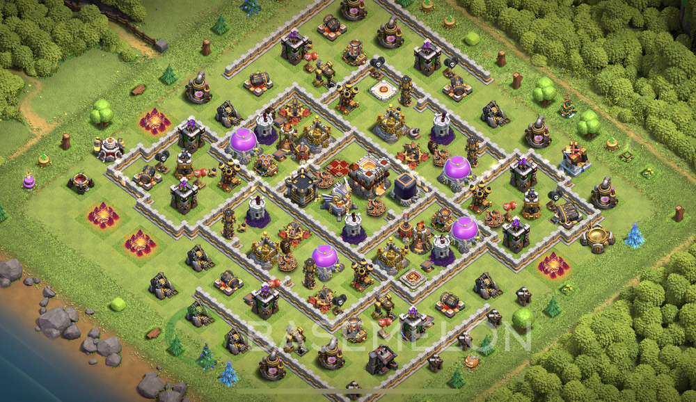 Town Hall Level 11 Farm Base Design 2025, Anti 2 Stars, Hybrid, Layout #1662