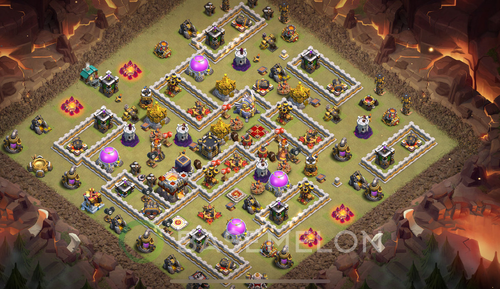 Town Hall Level 11 War Base Design 2025, Layout #1746