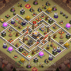 Town Hall Level 11 War Base Design 2025, Anti Air, Layout #1750