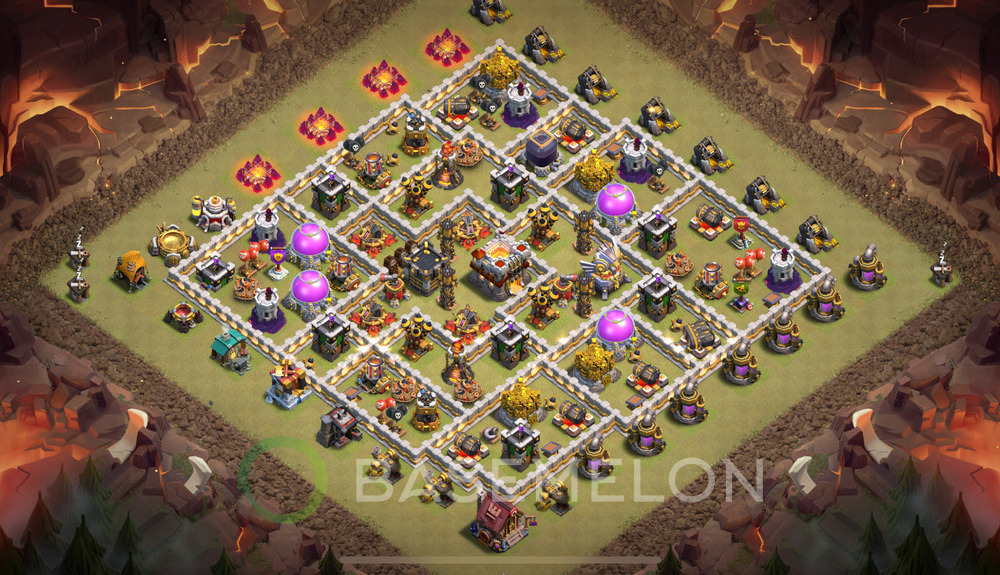 Hôtel de Ville Level 11 Guerre GDC Base  2025, Anti Aérien, Hybride, Village #1775