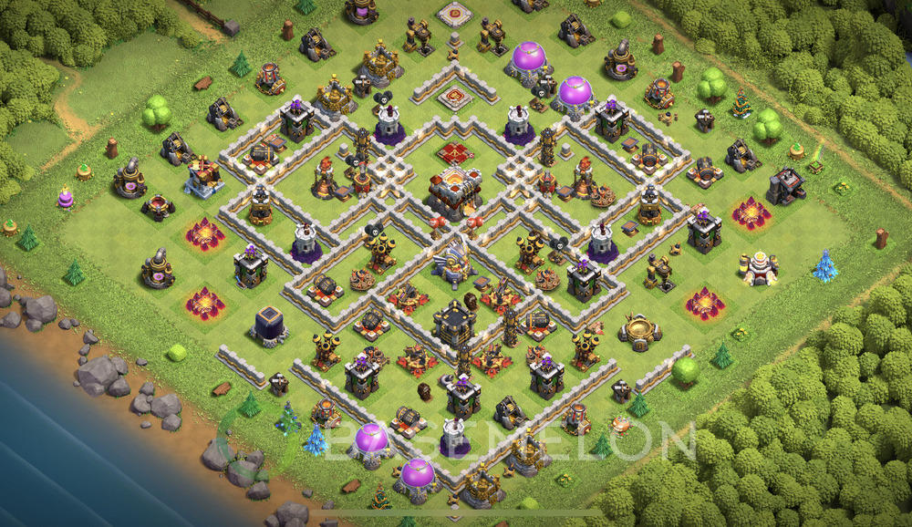 Town Hall Level 11 Trophy/Defense Base Design 2025, Anti 2 Stars, Anti Everything, Layout #1806