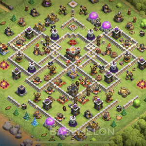 Town Hall Level 11 Trophy/Defense Base Design 2025, Anti 2 Stars, Anti Everything, Layout #1806