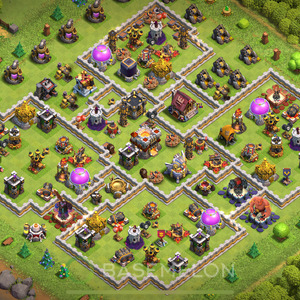 Town Hall Level 11 Trophy/Defense Base Design 2025, Anti 3 Stars, Layout #1820