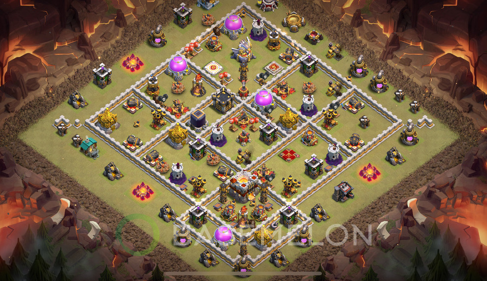 Rathaus Level 11 Krieg Base 2025, Max Level, Hybrid, Layout #1826