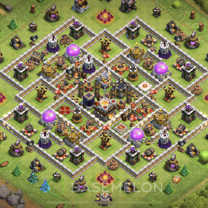 Rathaus Level 11 Farmen Base 2025, Legend Liga, Hybrid, Layout #1844