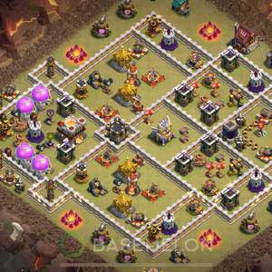 Town Hall Level 11 War Base Design 2025, Anti 3 Stars, Layout #1870