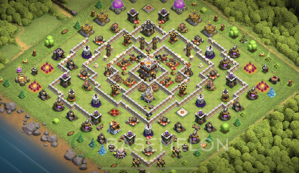 Town Hall Level 11 Trophy/Defense Base Design 2025, Anti GoWipe, Anti 3 Stars, Layout #1875