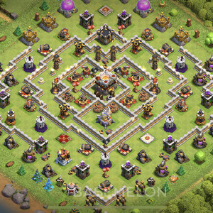Town Hall Level 11 Trophy/Defense Base Design 2025, Anti GoWipe, Anti 3 Stars, Layout #1875