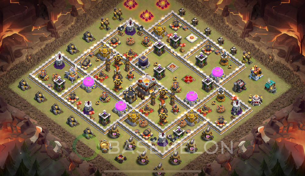 Hôtel de Ville Level 11 Guerre GDC Base  2025, Anti Aérien, Hybride, Village #1938