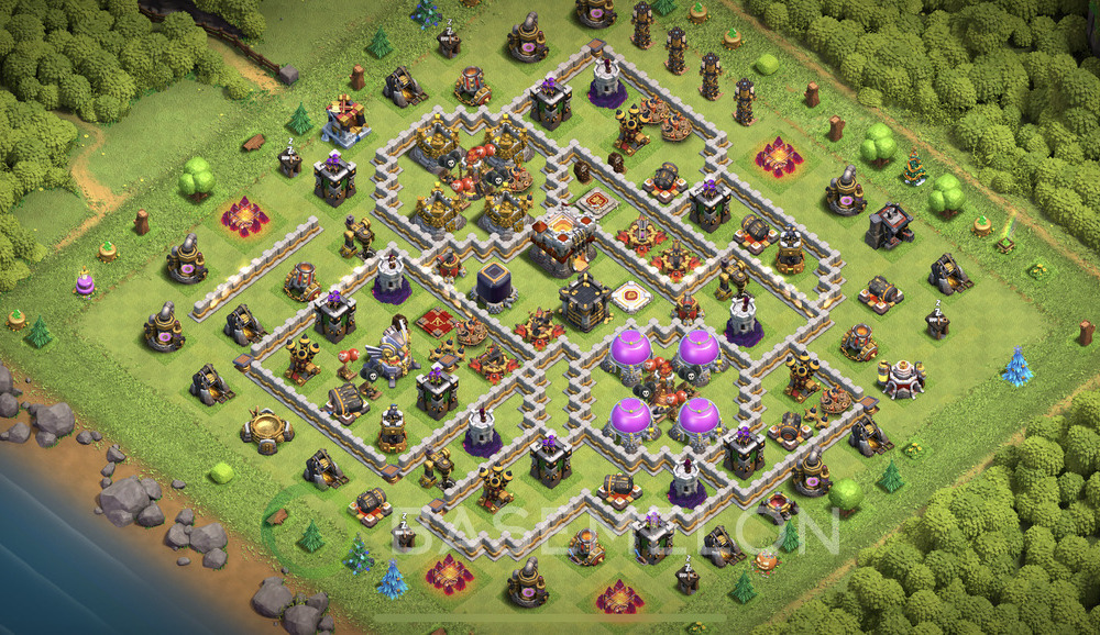 Town Hall Level 11 Farm Base Design 2025, Anti 3 Stars, Hybrid, Layout #1971