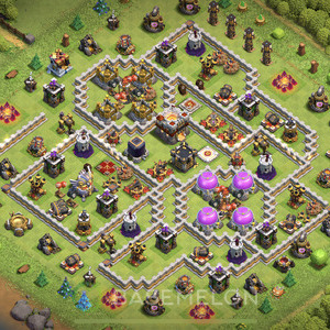 Town Hall Level 11 Farm Base Design 2025, Anti 3 Stars, Hybrid, Layout #1971