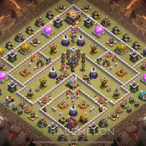 Rathaus Level 11 Krieg Base 2025, Anti 3 Sterne, Layout #1972