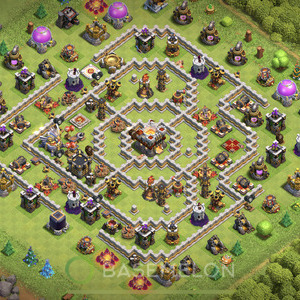 Town Hall Level 11 Trophy/Defense Base Design, Anti 3 Stars, Anti Everything, Layout #201