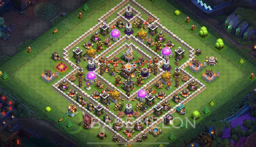 Hôtel de Ville Level 11 Farming Base  2025, Niveaux max, Anti 3 Étoiles, Village #2022