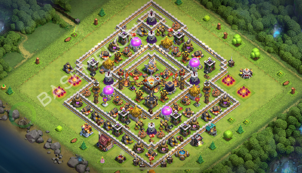 Aldea del Ayuntamiento Nivel 11 para Farming, Niveles Máximos, Anti 3 Estrellas Diseño 2025, #2022