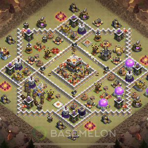 Rathaus Level 11 Krieg Base, Anti 3 Sterne, Anti Alles, Layout #216