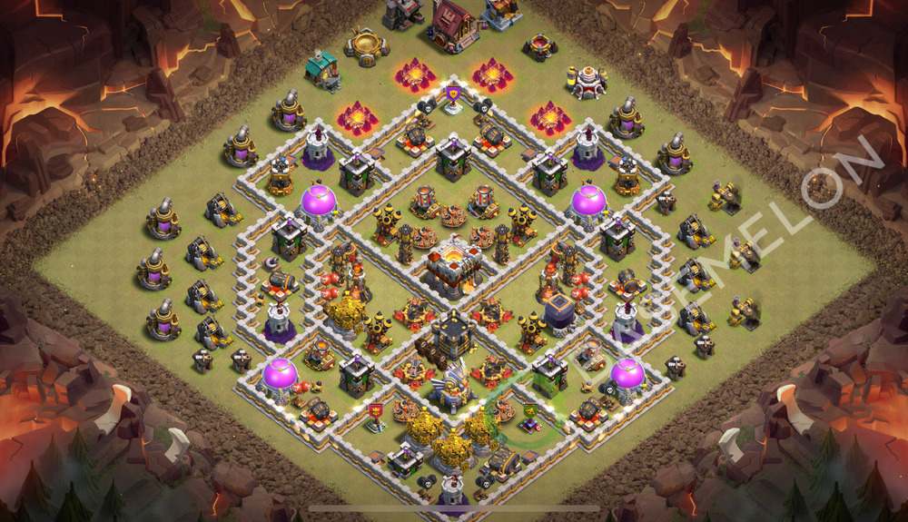 Town Hall Level 11 War Base Design 2025, Max Levels, Anti Everything, Layout #2190