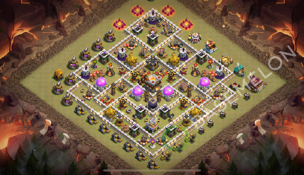 Town Hall Level 11 War Base Design 2025, Max Levels, Anti Everything, Layout #2271