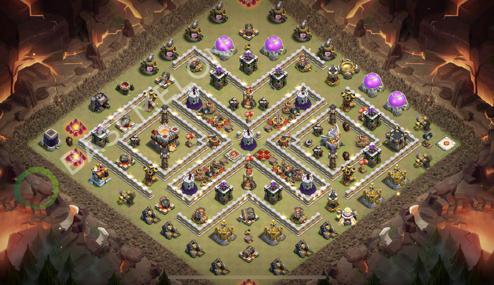 Town Hall Level 11 War Base Design 2025, Anti Everything, Layout #2296