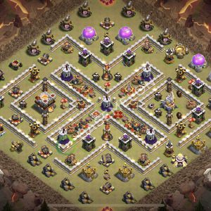 Town Hall Level 11 War Base Design 2025, Anti Everything, Layout #2296