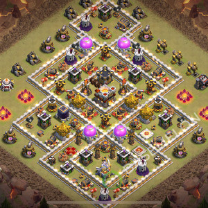Town Hall Level 11 War Base Design 2025, Anti Everything, Hybrid, Layout #2423