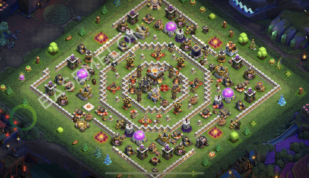 Town Hall Level 11 Trophy/Defense Base Design 2026, Anti Everything, Layout #2453