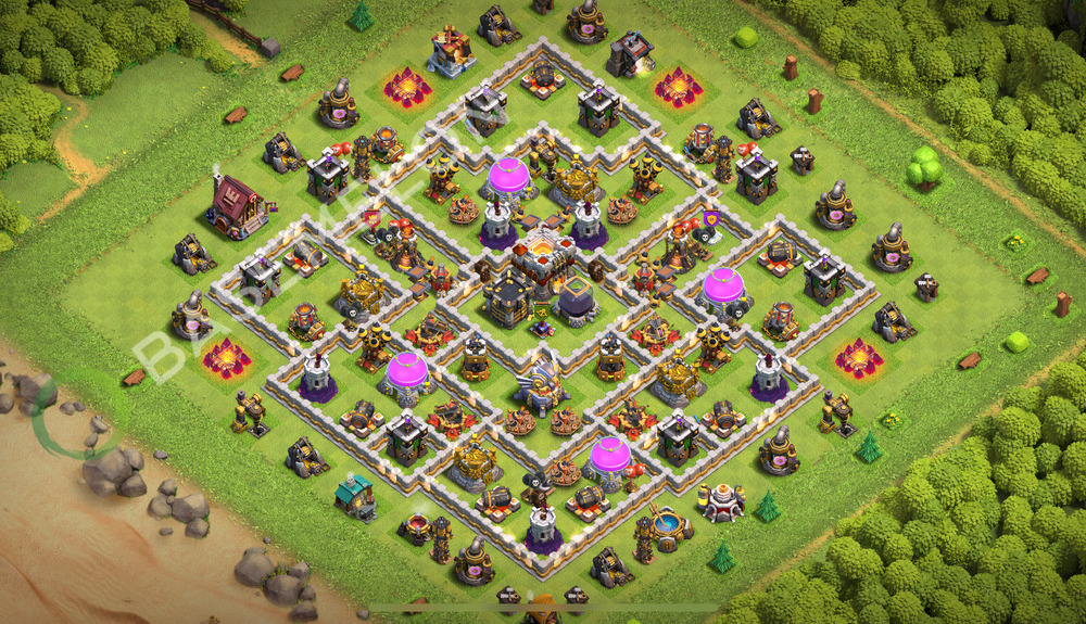 Aldea del Ayuntamiento Nivel 11 para Defensa, Anti 2 Estrellas, Híbrido Diseño 2026, #2459