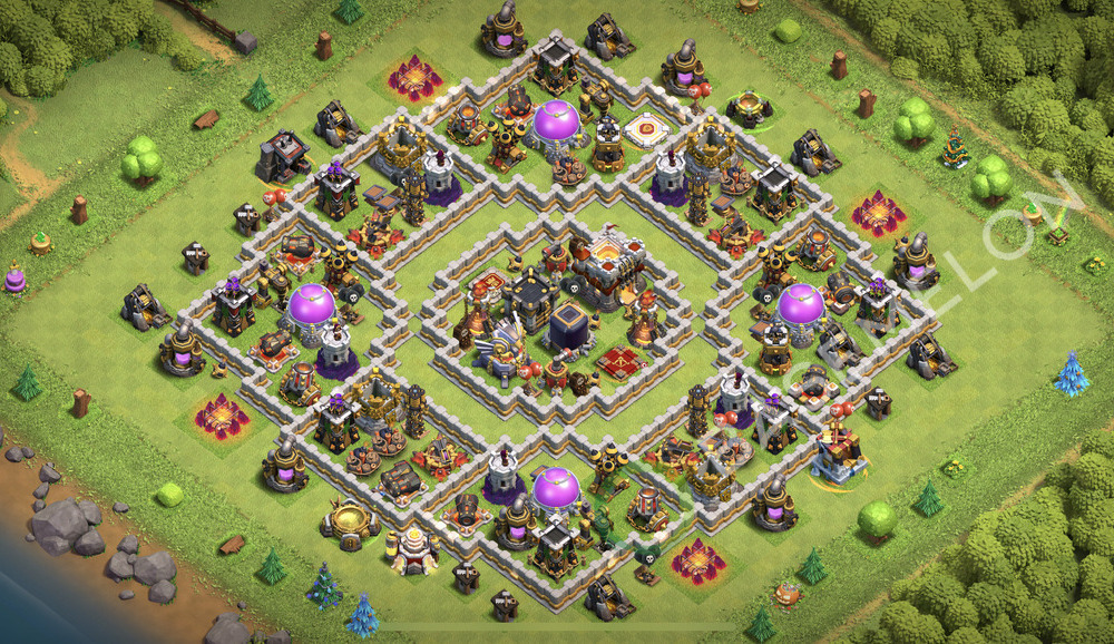 Town Hall Level 11 Farm Base Design 2026, Anti 2 Stars, Hybrid, Layout #2578