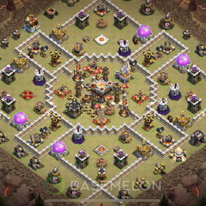 Town Hall Level 11 War Base Design, Anti 3 Stars, Anti Air, Layout #26