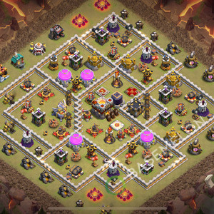 Town Hall Level 11 War Base Design 2026, Anti 2 Stars, Hybrid, Layout #2627