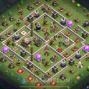Town Hall Level 11 Farm Base Design, Hybrid, Layout #267