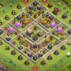 Rathaus Level 11 Verteidigung Base 2026, Anti Alles, Hybrid, Layout #2691
