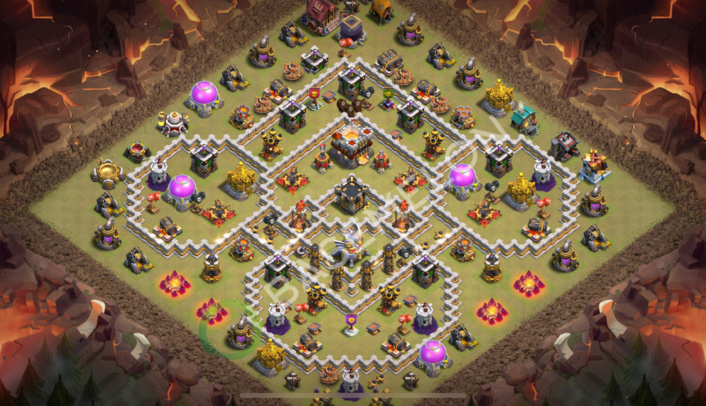 Town Hall Level 11 War Base Design 2026, Max Levels, Layout #2735