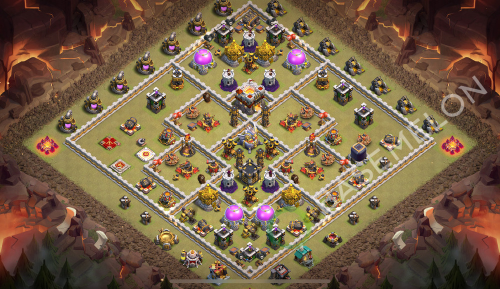 Town Hall Level 11 War Base Design 2026, Anti Air, Layout #2787