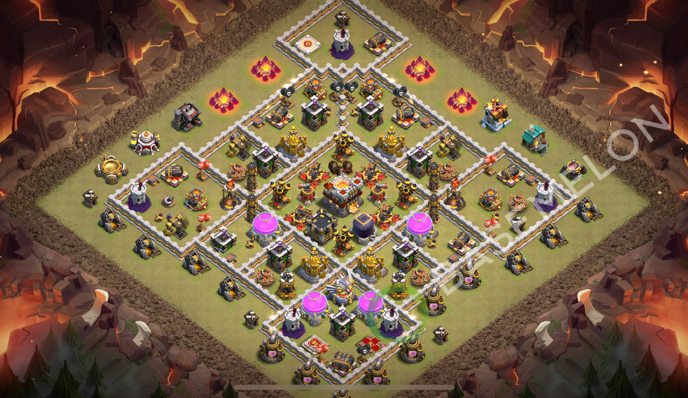 Town Hall Level 11 War Base Design 2026, Anti 3 Stars, Anti Air, Layout #2821