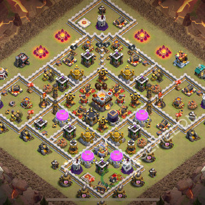 Town Hall Level 11 War Base Design 2026, Anti 3 Stars, Anti Air, Layout #2821