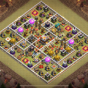 Town Hall Level 11 War Base Design 2026, Anti 3 Stars, Hybrid, Layout #2834