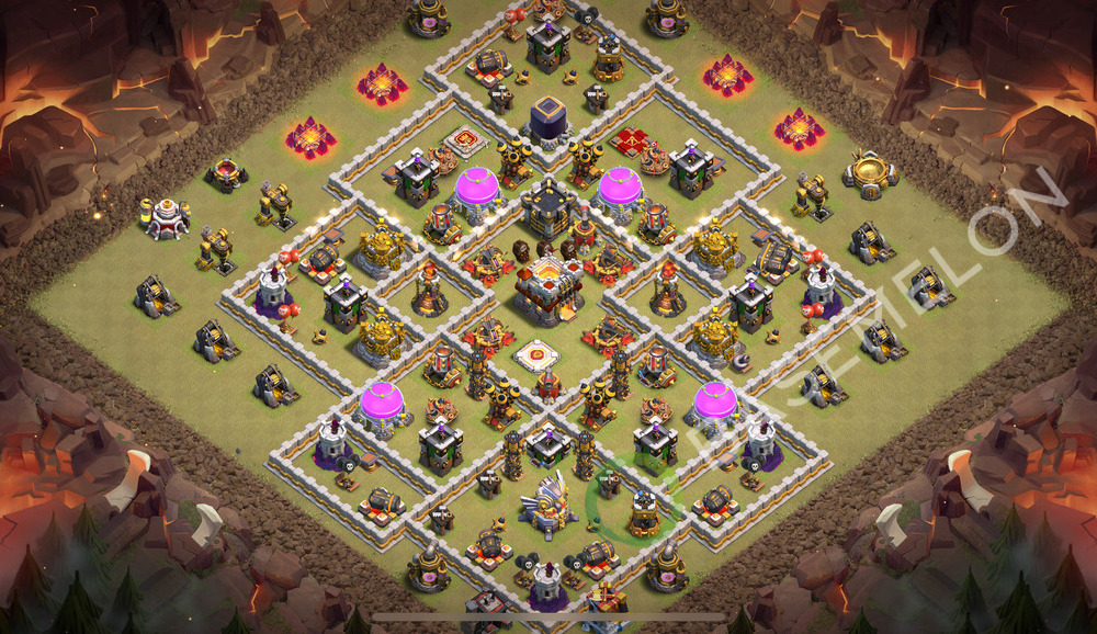 Aldea del Ayuntamiento Nivel 11 para Guerra, Anti Todo, Híbrido Diseño 2026, #2851