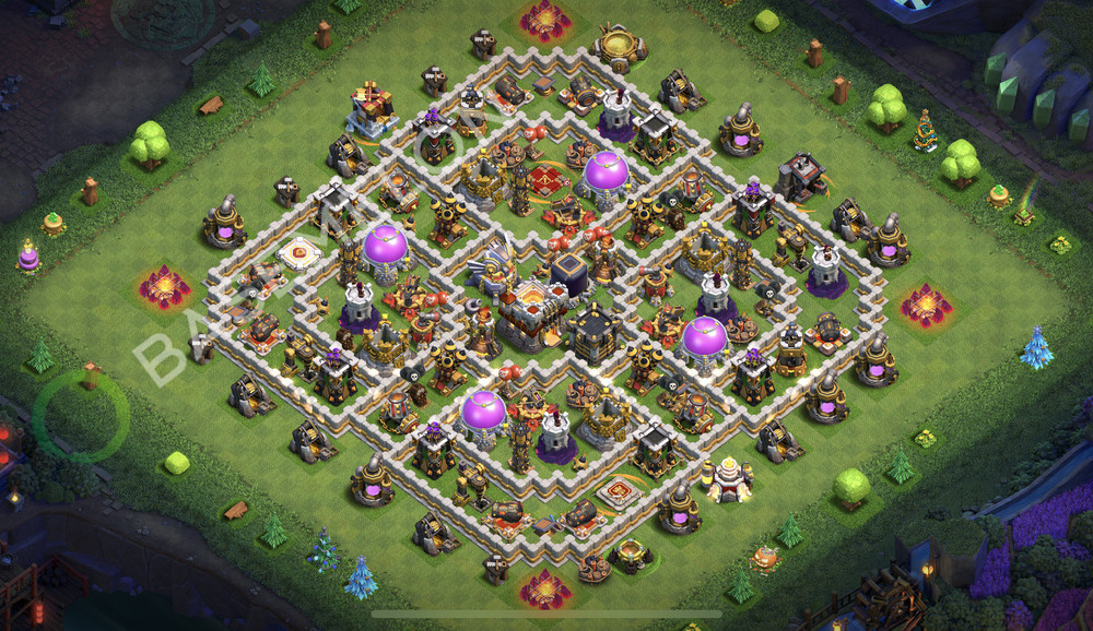 Aldea del Ayuntamiento Nivel 11 para Farming, Anti 2 Estrellas, Híbrido Diseño 2026, #2988