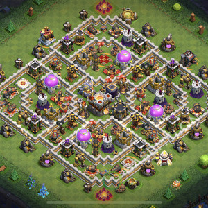 Aldea del Ayuntamiento Nivel 11 para Farming, Anti 2 Estrellas, Híbrido Diseño 2026, #2988