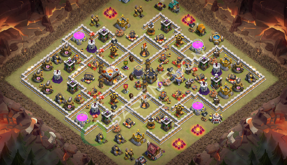 Town Hall Level 11 War Base Design 2026, Anti 3 Stars, Anti Air, Layout #3098