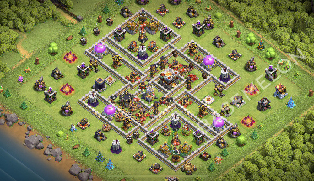 Aldea del Ayuntamiento Nivel 11 para Defensa, Anti Todo, Híbrido Diseño 2026, #3103